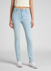 Lee Scarlett High Damskie Spodnie Jeansowe Joanna Light L626OPLE 112318861